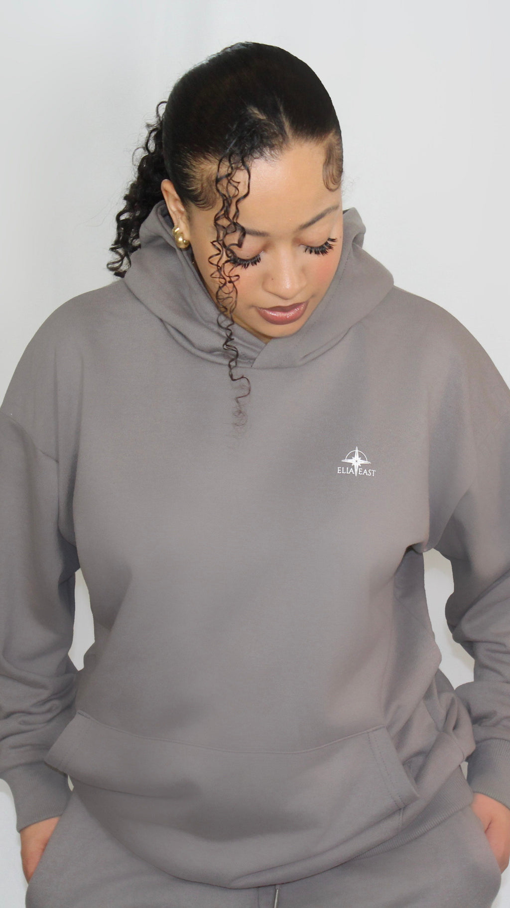 ELIAEAST Stone Gray Hoodie